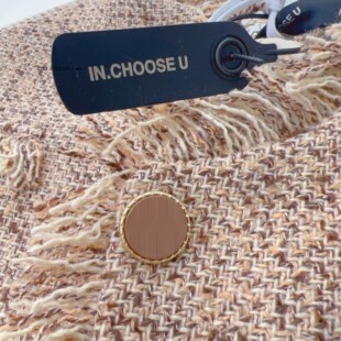 IN.chooose u 笑笑家同款气质流苏小香外套原版金属纽扣大衣扣子