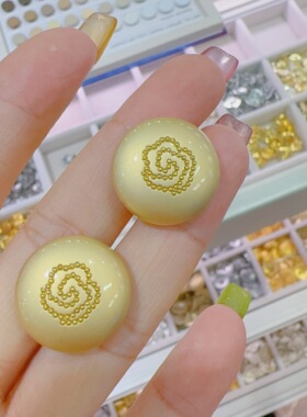 点刻别致玫瑰花高端金属圆形纽扣蘑菇钮扣金色银色开衫外套钮扣子