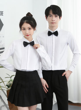 桌球室俱乐部台球酒吧量贩KTV服务员礼服迎宾男女衬衫logo定制服