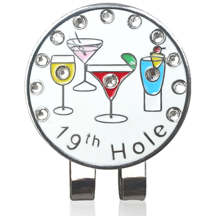 高尔夫帽夹酒杯马克磁铁夹子球位标帽子装饰球位置标高尔夫配件
