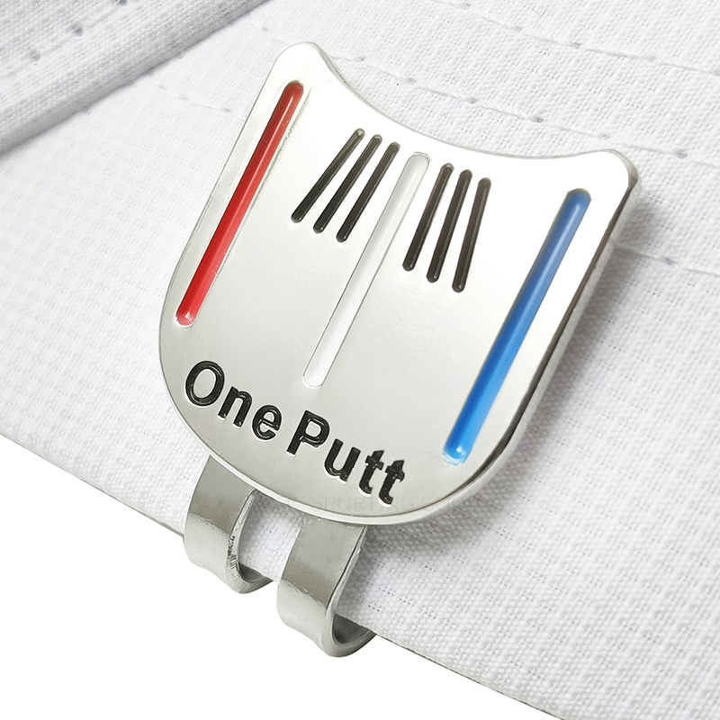 高尔夫帽夹 One  putt 一杆进洞小马克带磁铁夹子球位标球迷用品 运动/瑜伽/健身/球迷用品 高尔夫球帽 原图主图