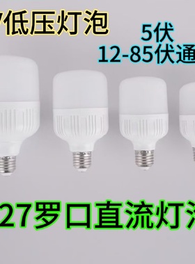 5V12V48V60Vled低压直流灯泡电动车品字插电瓶夹USB专用LED地摊灯
