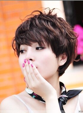 包邮妈妈发女款假发 蓬松发型 女生 假发 短发卷发 短卷发 jiafa