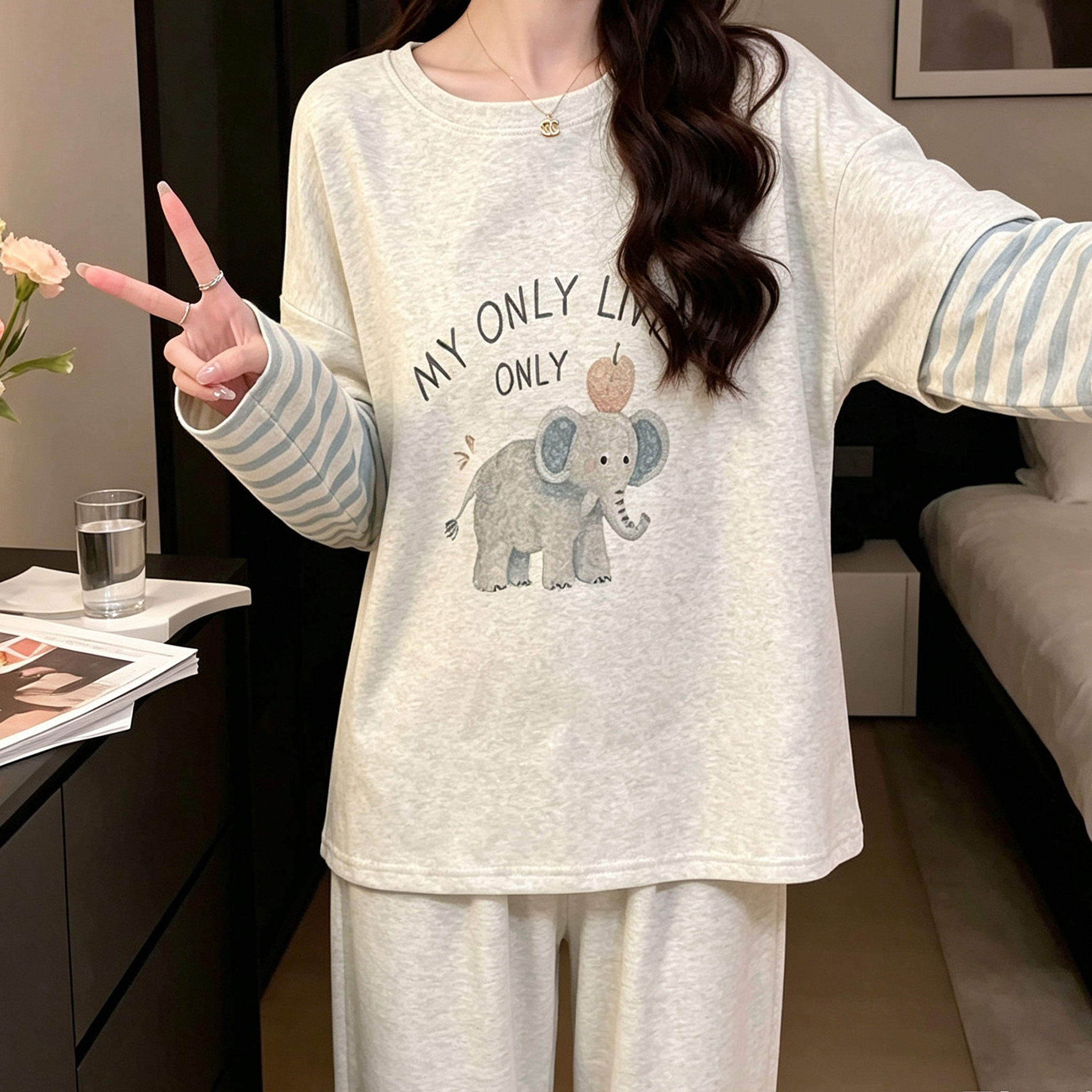 睡衣女士春秋季长袖2026新款睡衣/家居服套装