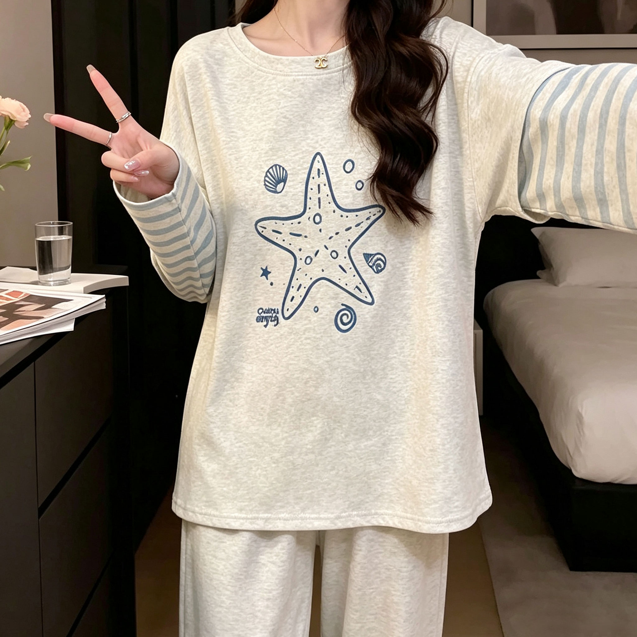睡衣女士春秋季长袖2026新款睡衣/家居服套装