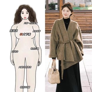 女 胖mm毛呢外套裙子韩系穿搭高级轻熟两件套装 冬装 搭配一整套大码