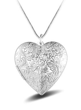 欧美时尚Locket女吊坠椭圆状可放相片18K镀银蛇骨链情侣相盒项链