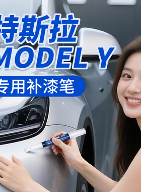 适用于特斯拉TESLA毛豆3Model Y黑色冷光银S X车漆划痕修复补漆笔