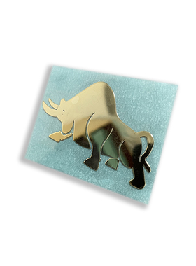 创意金牛 牛气冲天 牛市手机金属贴纸 笔记本电脑装饰贴汽车车贴