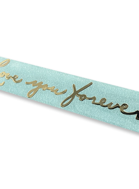 创意英文字母love you forever金属贴英文字贴自带背胶定制金属字