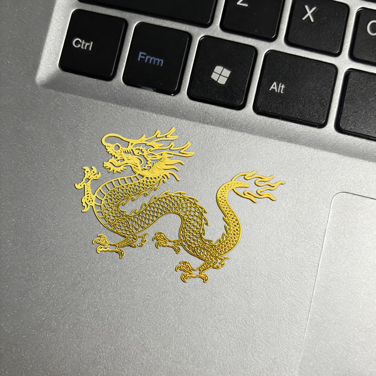 中国龙纹金色手机金属背贴