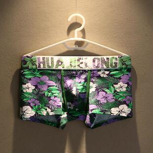 潮流个性 纯棉透气四角裤 男生裤 衩平角短裤 潮牌高档内裤 全棉款 男士