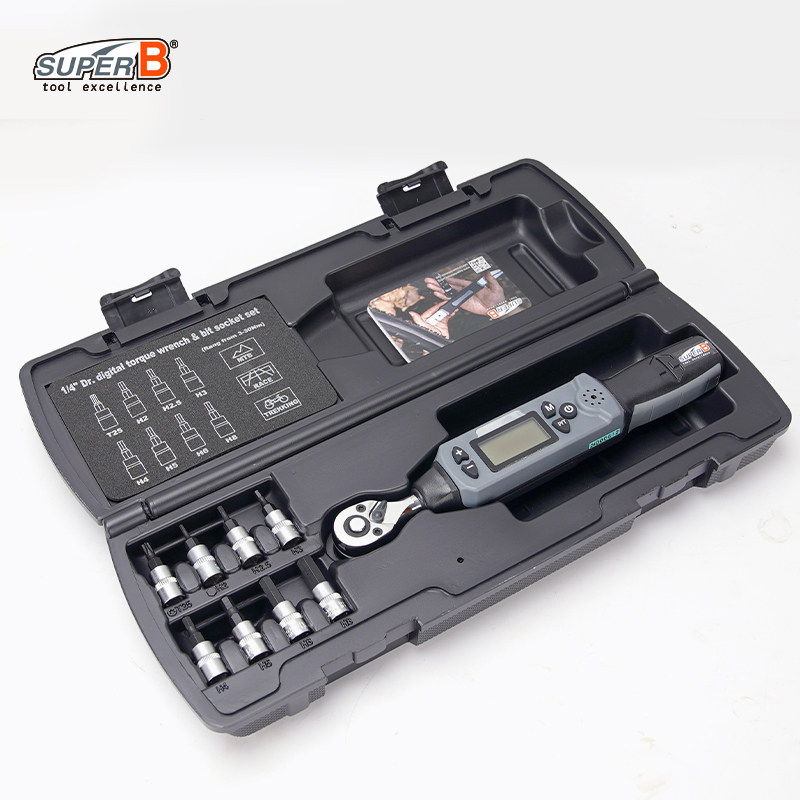 SUPER B保忠自行车维修工具双向棘轮电子扭力扳手3-30Nm TB-TW65