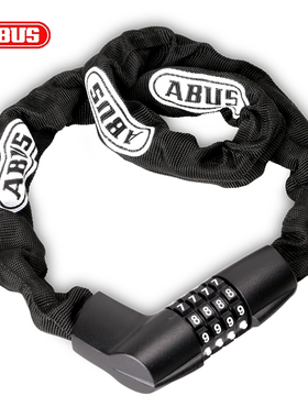ABUS链条锁密码锁自行车童车头盔锁单车防盗固定便携迷你钥匙锁头