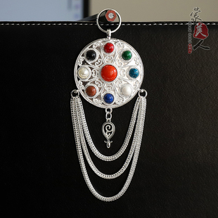 蒙古族袍挂胸挂民族风配饰少数民族服装佩饰女款藏式饰品复古风