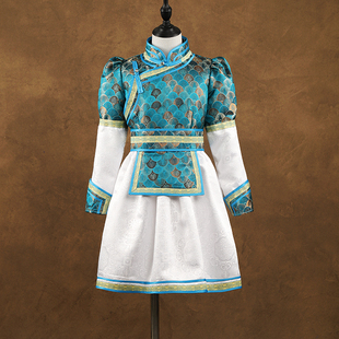 蒙美人新款儿童蒙古族服装蒙族长袍少数民族服饰女童舞蹈旅拍服