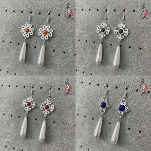 蒙古族耳环女款耳饰少数民族风合金耳坠耳钉蒙古元素饰品