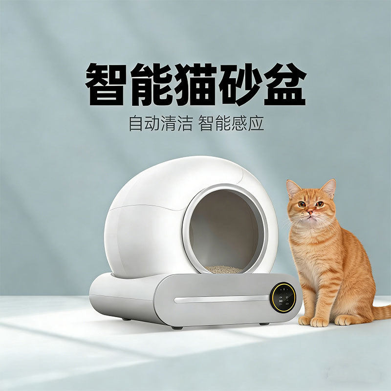全自动智能猫砂盆封闭式电动滚筒铲屎大空间APP控制自清洁猫厕所