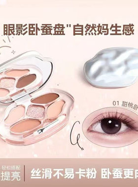 kekemood五色珠光卧蚕粉盘提亮