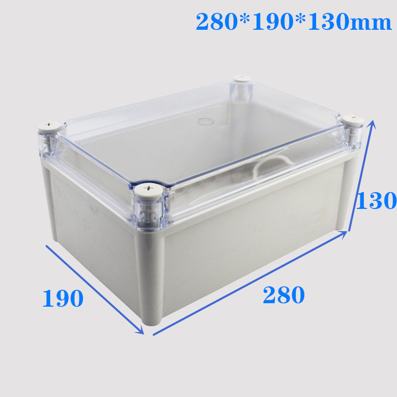 透明塑料防水盒锂电池外壳电缆接线盒280*190*130 电子元器件市场 树莓派配件 原图主图