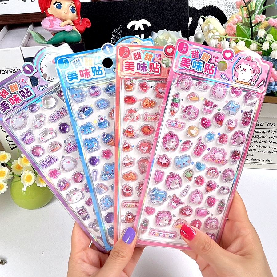 初格儿童贴纸女孩卡通3D立体浮雕