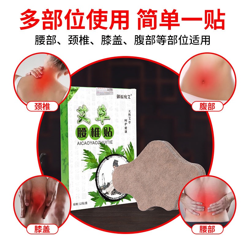 艾草腰椎贴腰间盘突出腰肌劳损艾灸发热贴颈椎贴膏药贴一盒12贴