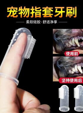 猫咪狗狗刷牙手指套牙刷牙膏套装泰迪宠物小型犬清洁用品