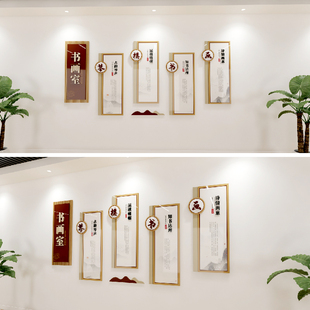 书画室文化墙源文件，社区书画室制度，书画室墙面设计