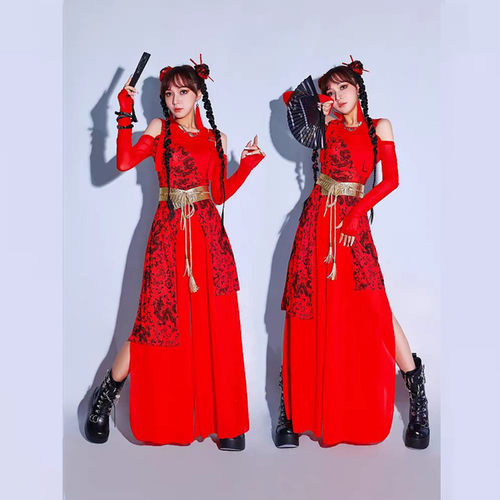 盛世欢腾爵士女团中国风演出服
