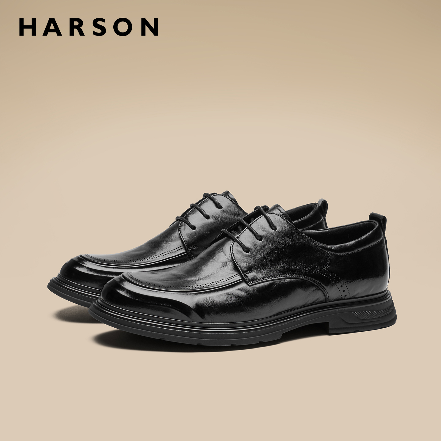 哈森男鞋秋季商务休闲皮鞋男