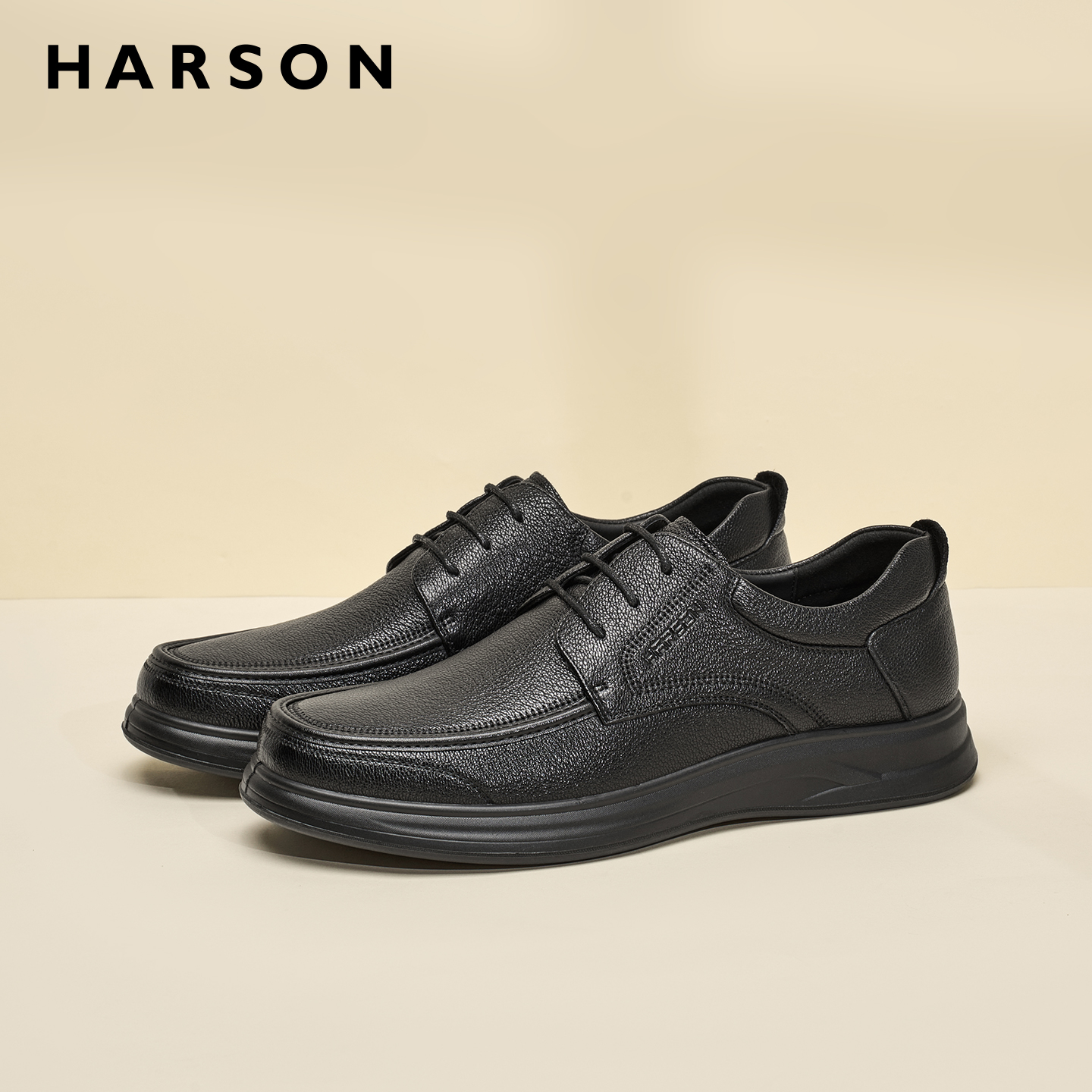 哈森男鞋秋季新款商务休闲鞋