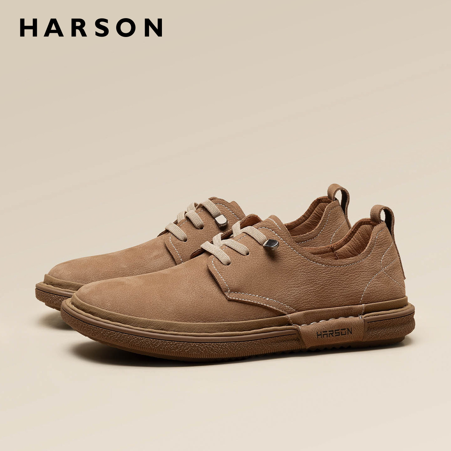 哈森男鞋休闲风宽脚皮鞋软底赤足鞋真皮低帮工装鞋时尚男士休闲鞋,流行男鞋,时尚休闲鞋,淘宝优惠券,粉丝福利购,淘宝优惠卷