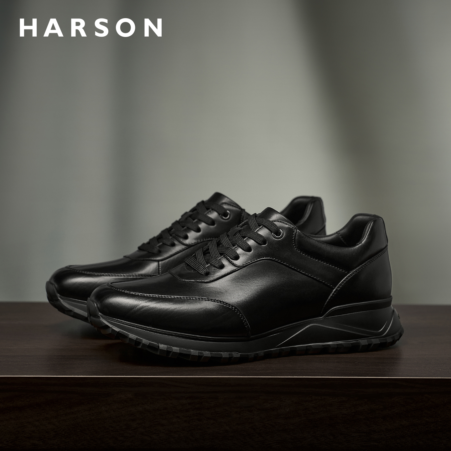 哈森男鞋秋季新款商务休闲鞋
