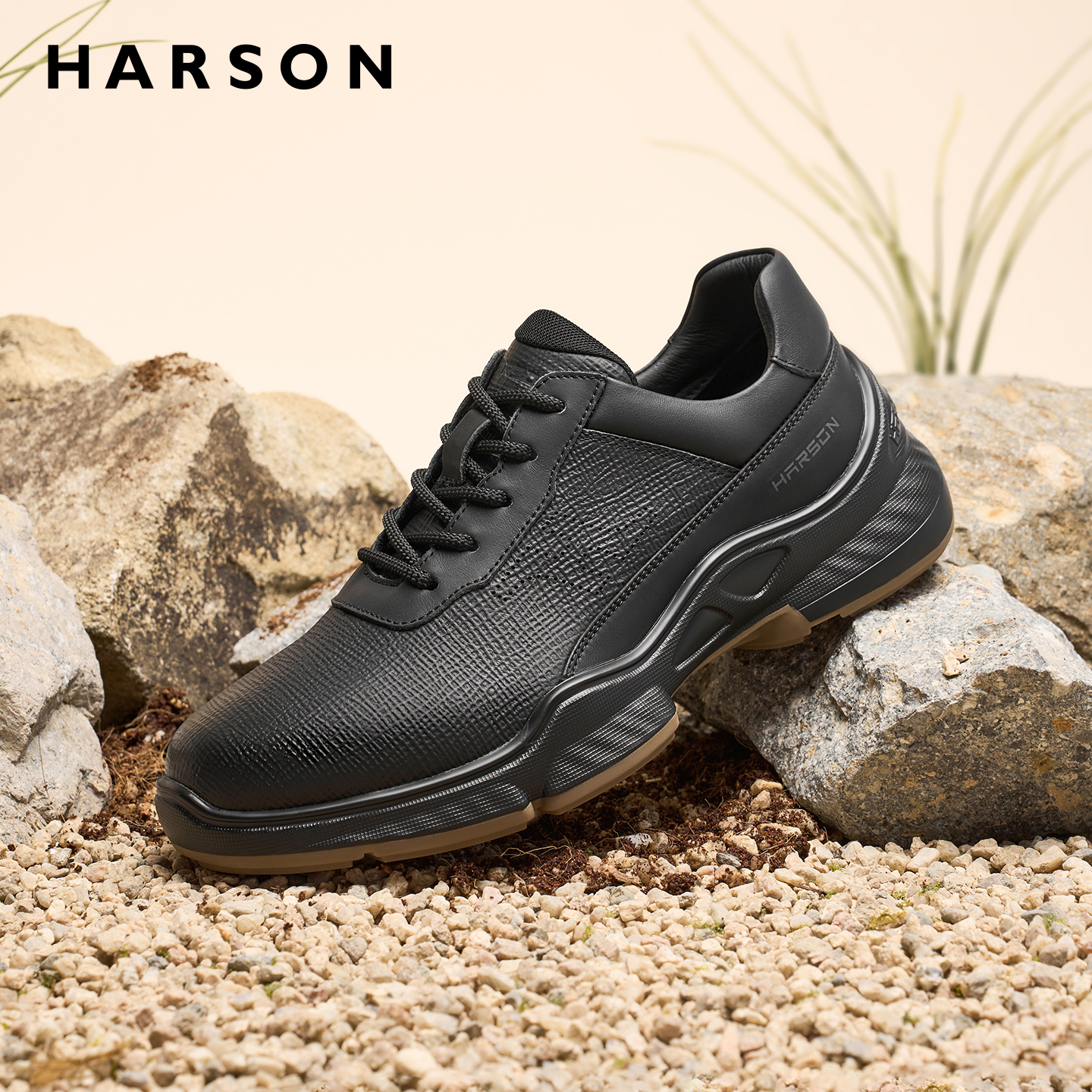 哈森男鞋秋季2025新款轻便
