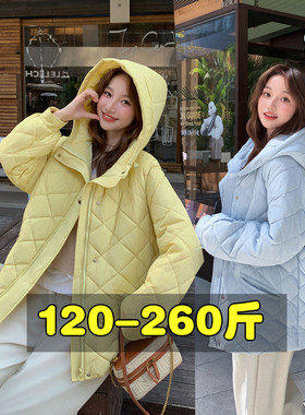 270特大码轻薄羽绒服女200胖mm秋冬宽松显瘦90白鸭绒薄款短款外套