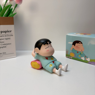 蜡笔小新懒人手机支架办公室桌面手办车载摆件公仔可爱潮玩礼物女