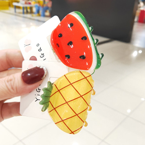 抓夹中号发夹可爱少女水果洗澡