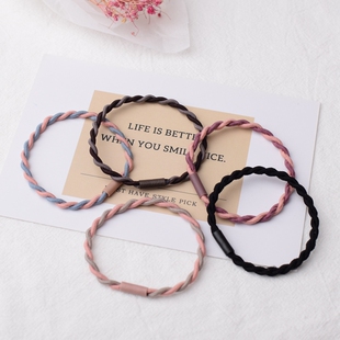 扎头绳发圈女韩版 弹力好耐用橡皮筋胶圈简约彩色皮绳绑马尾头发绳