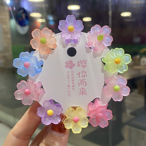儿童迷你小号花朵卡通刘海夹
