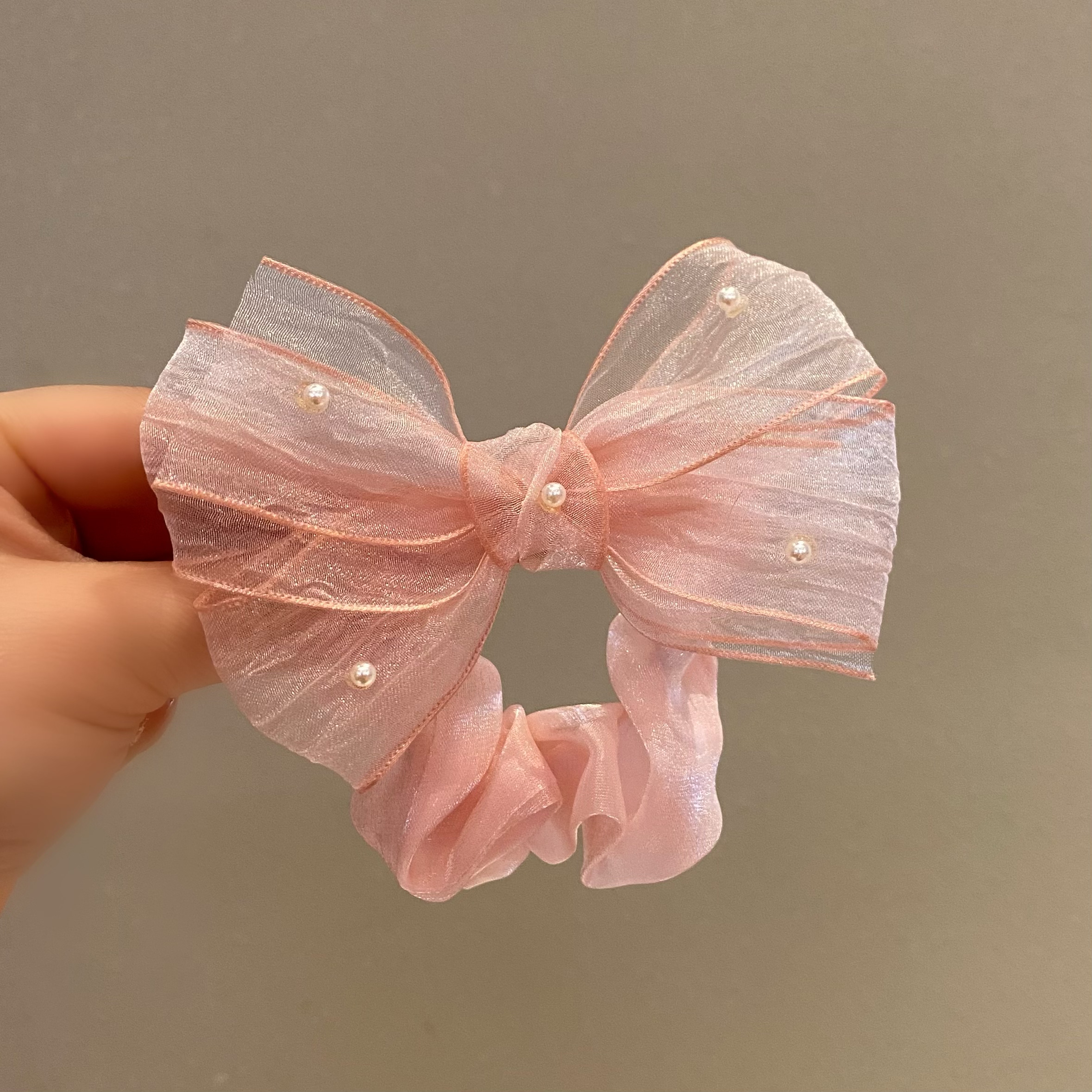 蝴蝶结大肠圈女珍珠花朵发圈发绳