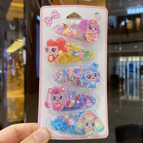 儿童发夹女孩宝宝流沙边夹动物城