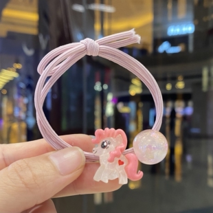 高弹力耐用扎头发绳女童皮圈小马宝莉库洛米小学生皮筋绑马尾发圈