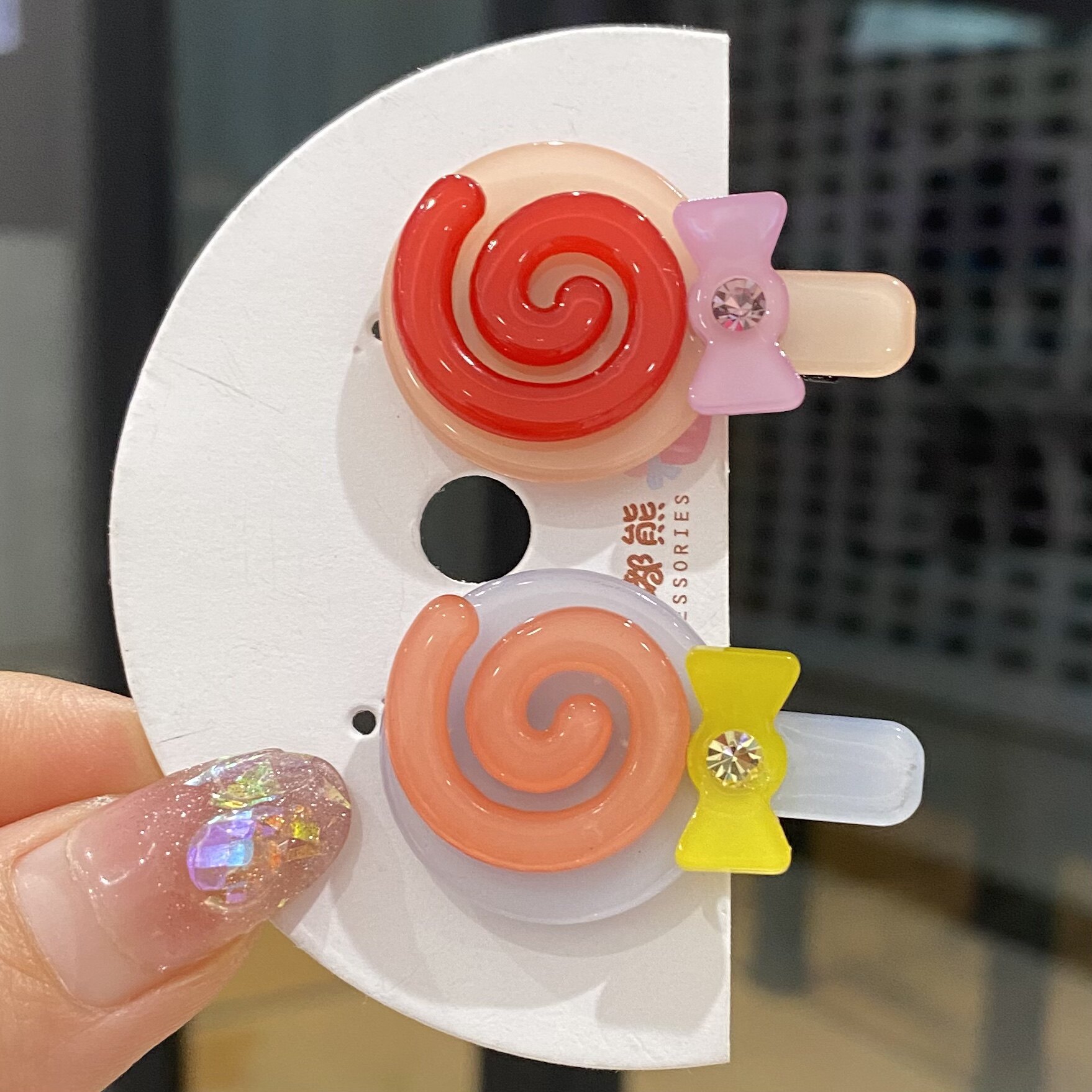 宝宝女发夹刘海夹小号糖果色棒棒糖发卡甜美韩国发饰儿童可爱边夹