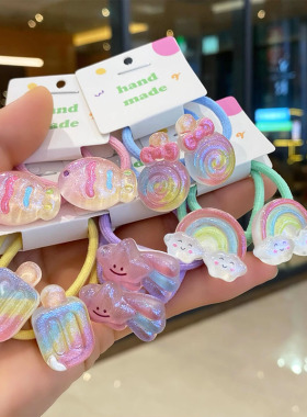 宝宝小揪揪皮筋不伤发高弹力皮套