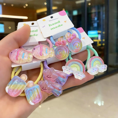 宝宝小揪揪皮筋不伤发高弹力皮套