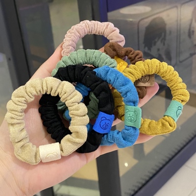 仿鹿皮绒绑马尾皮套扎头绳