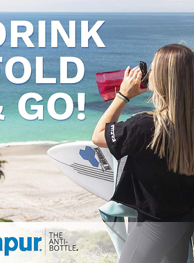 塑料饮水袋 可折叠水壶 Vapur 美代购 户外便携饮水袋 可冰镇 1升