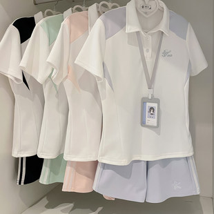 【小夏野】原创夏季polo体操服学院风运动休闲套装修身显瘦jk制服