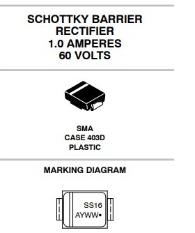 全新原装进口ON SS16  SS16T3G 封装SMA(DO-214AC)
