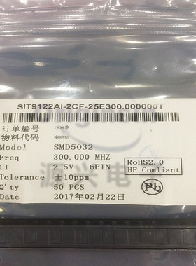 可编程振荡器 SIT9122AI-2CF-25E300.000000T 300.00M 300MHZ